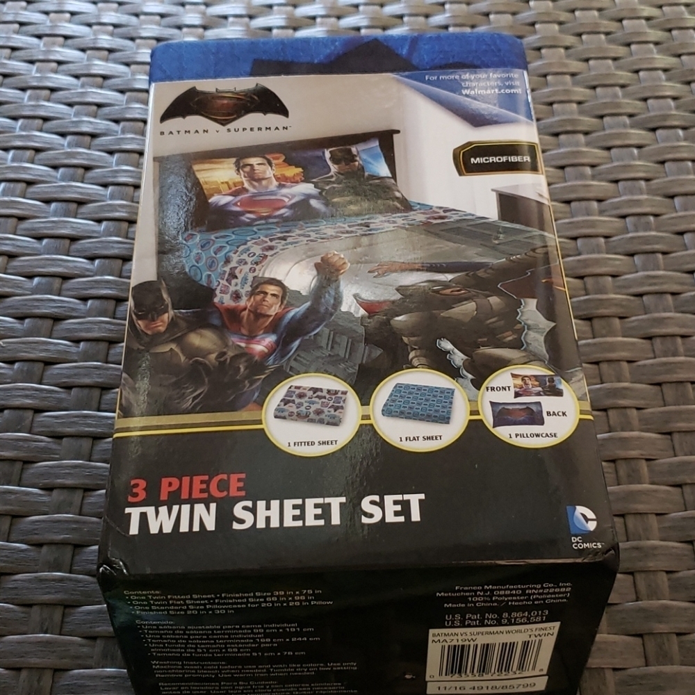 Batman & Superman twin sheets
